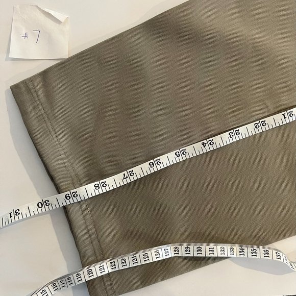 LL Bean Vintage Bayside Wrinkle Free Pleated Twill Cotton Pants w/ Comfort Waist - Picture 10 of 10